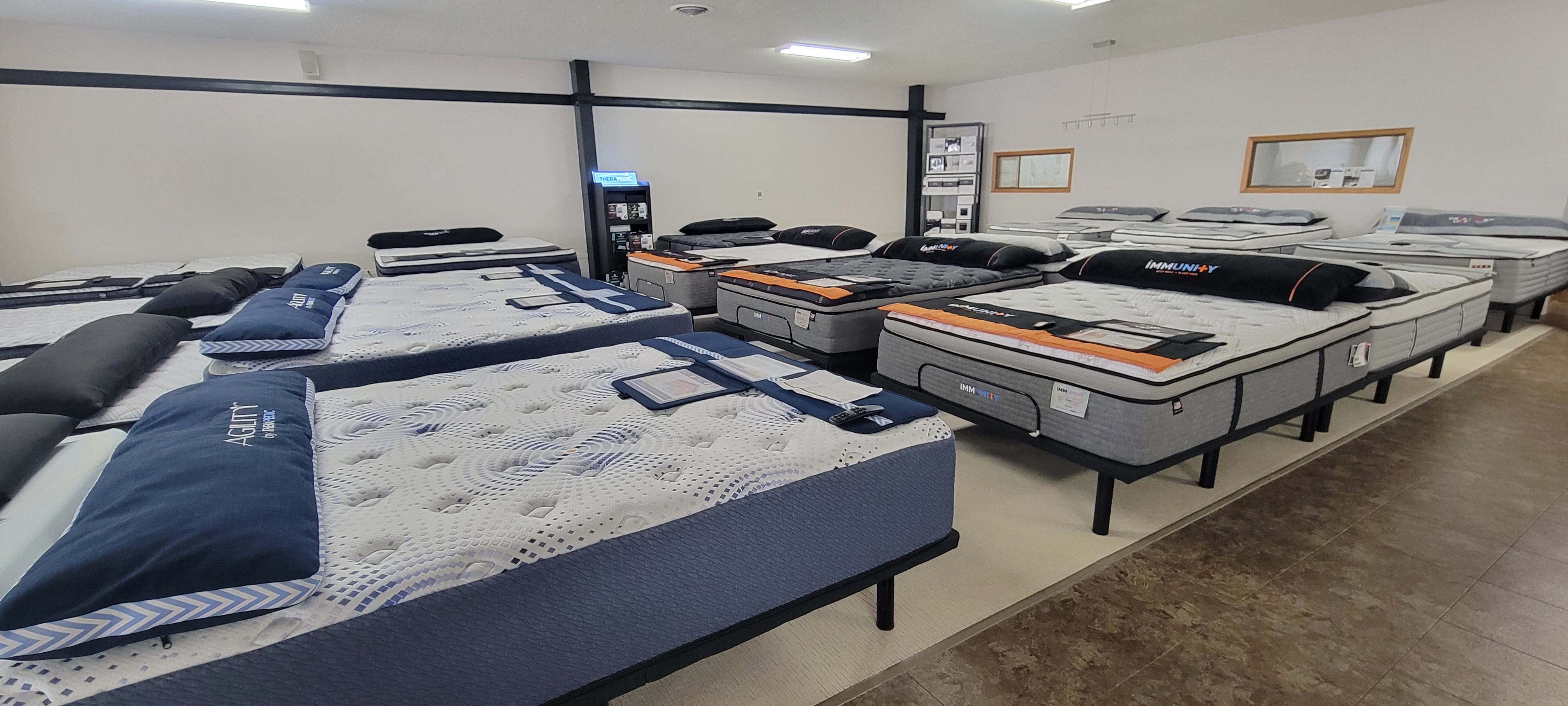 Therapedic mattress showroom floor