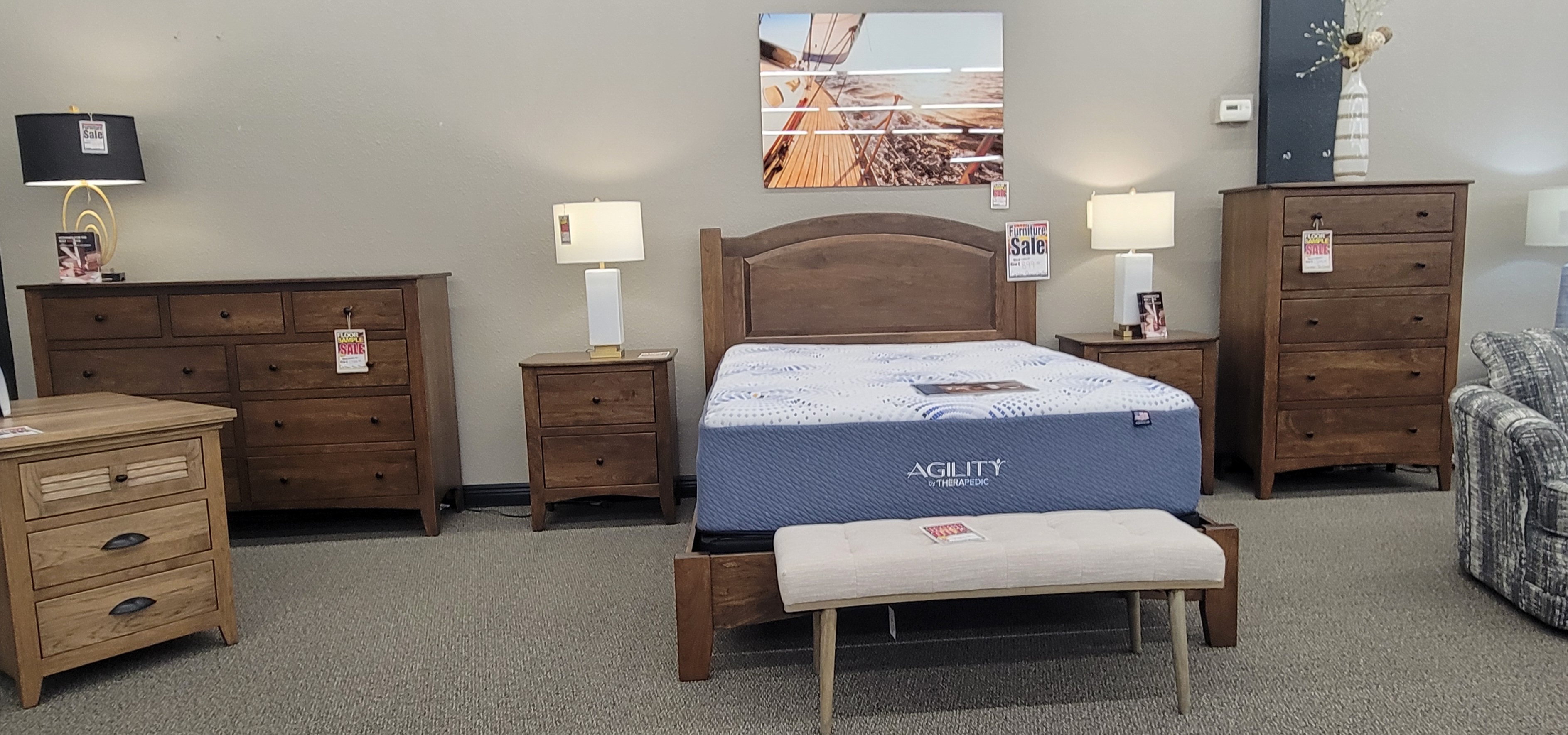 Amish bedroom suite with Therapedic Agility mattress