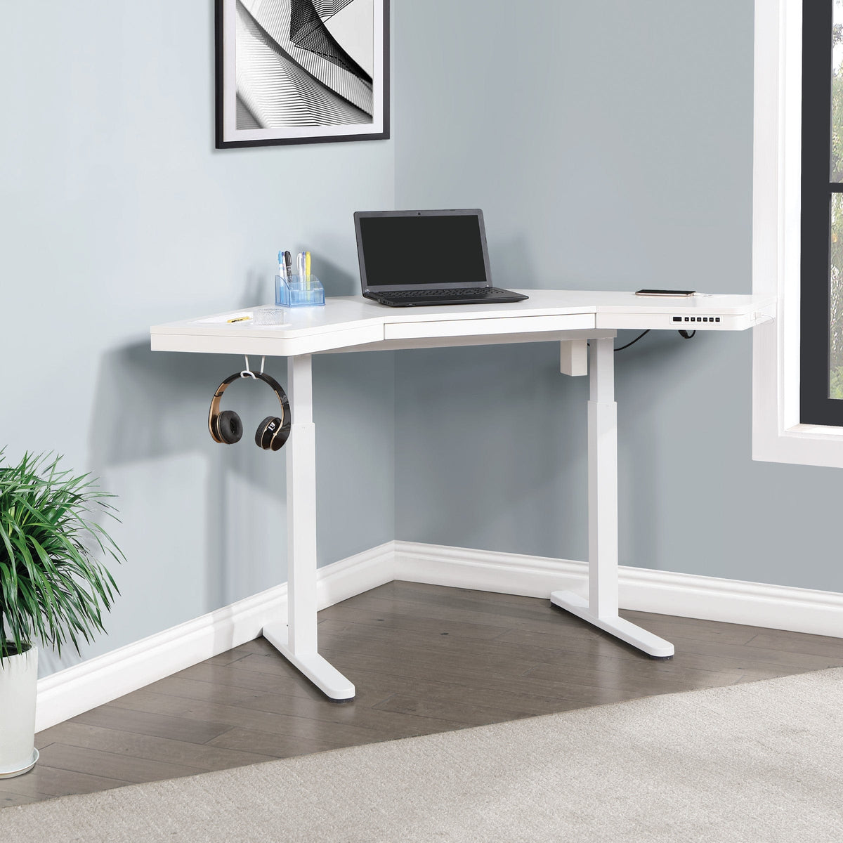 Corner Sit-to-Stand Desk